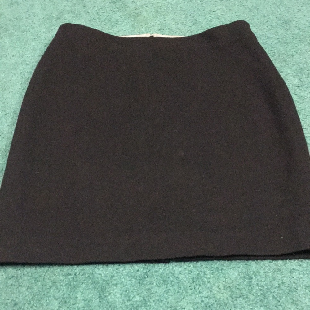 J Crew Wool Black Pencil Skirt